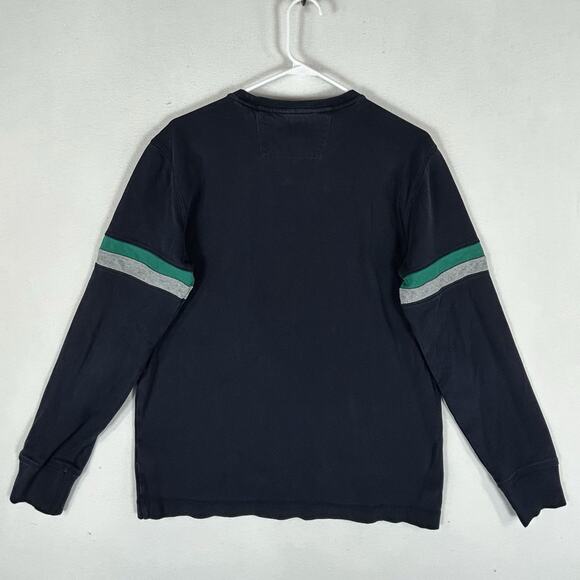 Banana Republic Rugby Style Sweatshirt Mens Medium Preppy Blue Long Sleeve Shirt - Picture 6 of 10